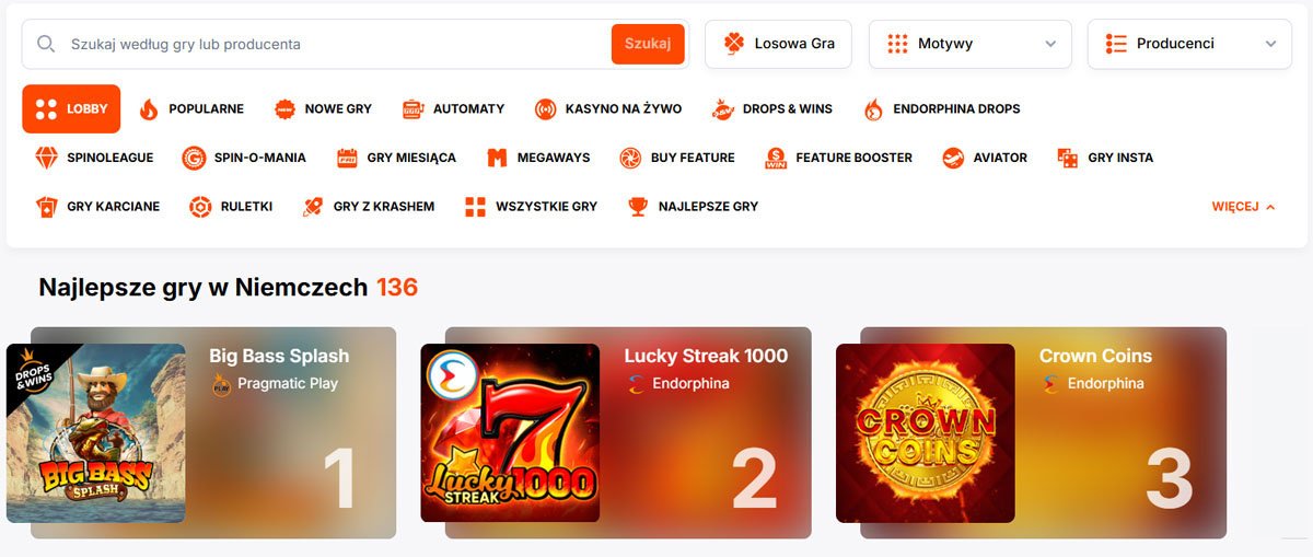 Vulkan Spiele automaty i dostawcy gier