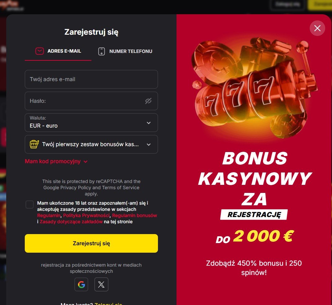 Vulkan Spiele formularz rejestracji i weryfikacji